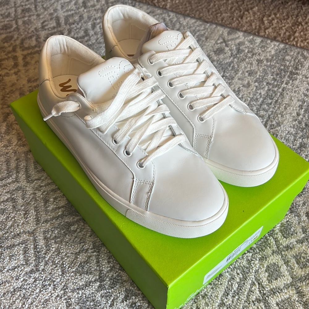 Sam Edelman Ethyl White Leather Sneaker 11
